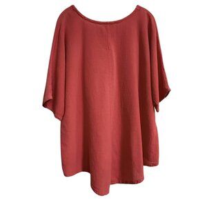 The Gauzeway Pink Blouse Top SZ 3 Sustainable Resort Beach High Low